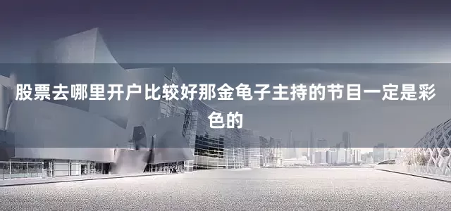 股票去哪里开户比较好那金龟子主持的节目一定是彩色的
